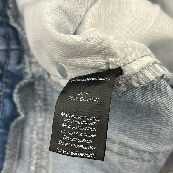 Dressed in Lala Maxi Light Blue Denim Slit Skirt Med Casual Fashion Slant NWT - Picture 11 of 14